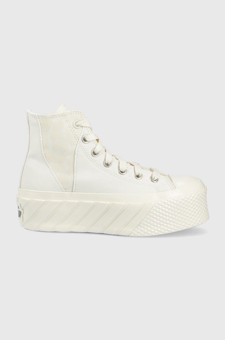 Converse tenisi chuck taylor all star lift 2x femei, culoarea alb