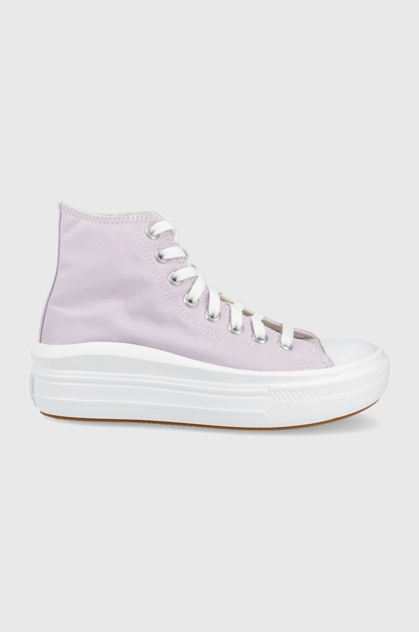 

Високи кецове Converse Chuck Taylor All Star Move дамски в лилаво, Виолетов
