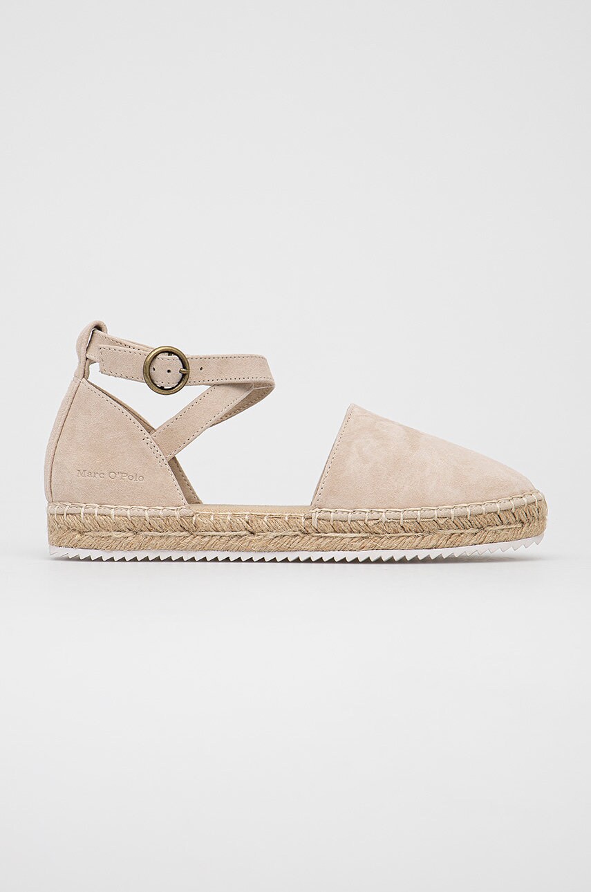 Marc o'polo espadrile din piele intoarsa gem culoarea bej