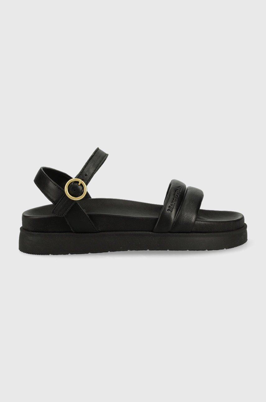 Marc o'polo sandale de piele sina femei, culoarea negru, cu platforma