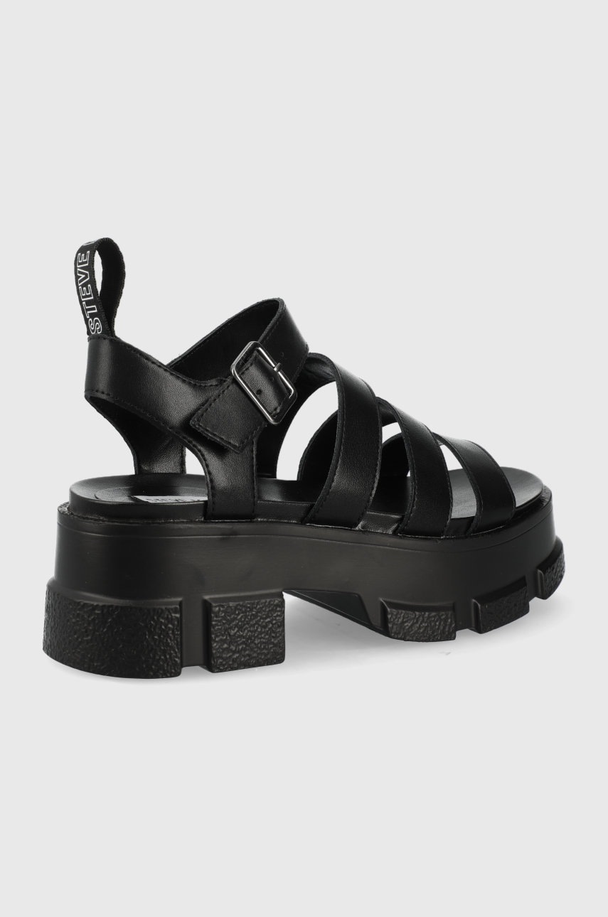 

Шкіряні сандалі Steve Madden Pioneer жіночі колір чорний на платформі