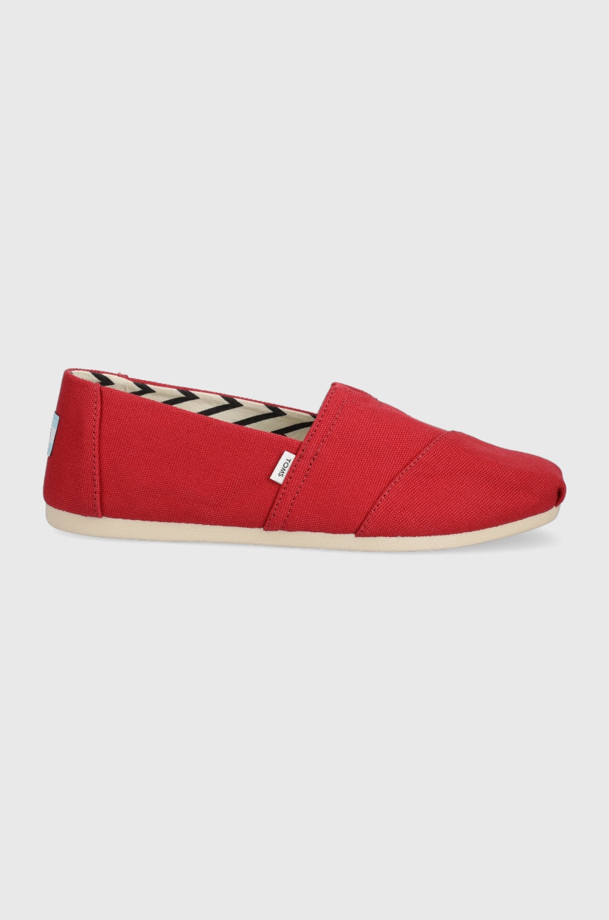 Toms espadrile Alpargata culoarea rosu