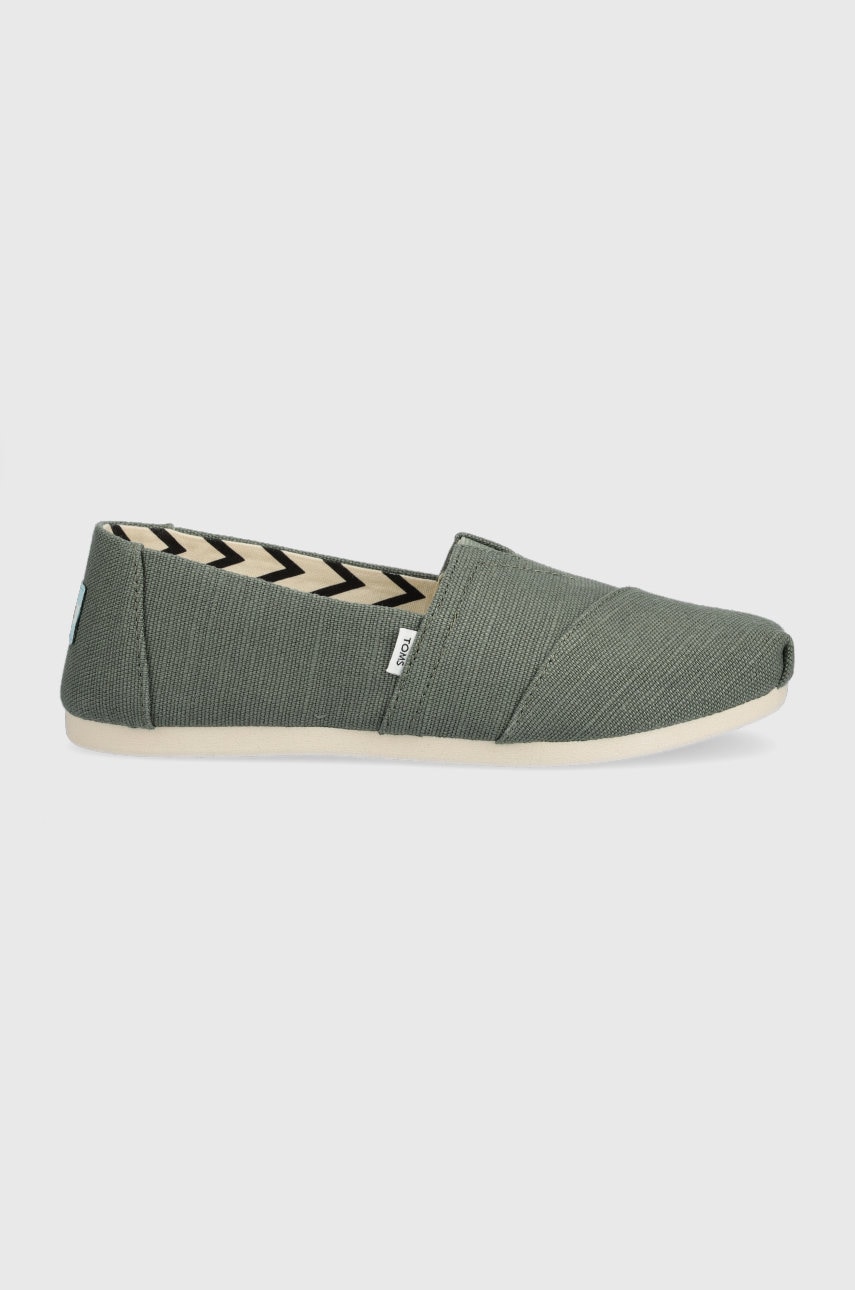 Toms espadrile Alpargata culoarea verde