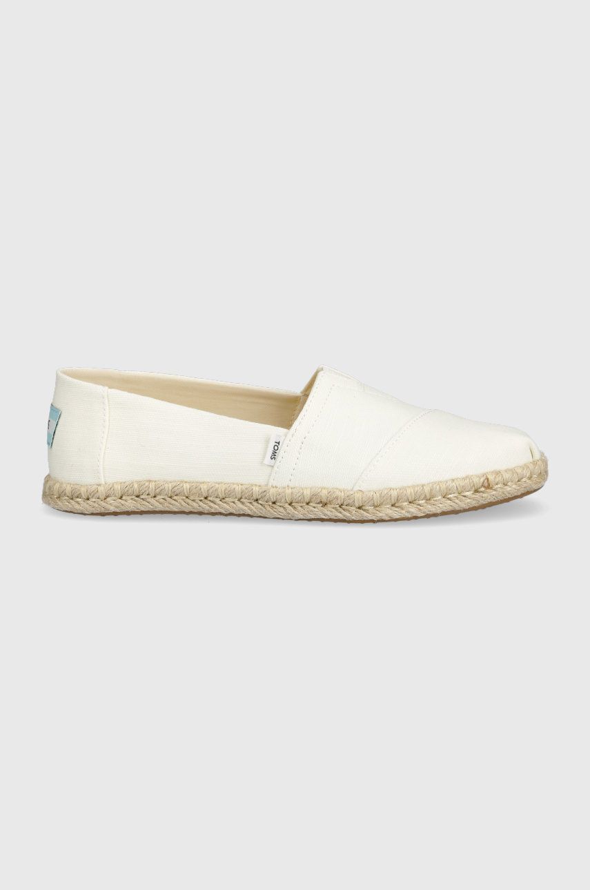 Toms espadrile Alpargata Rope culoarea alb