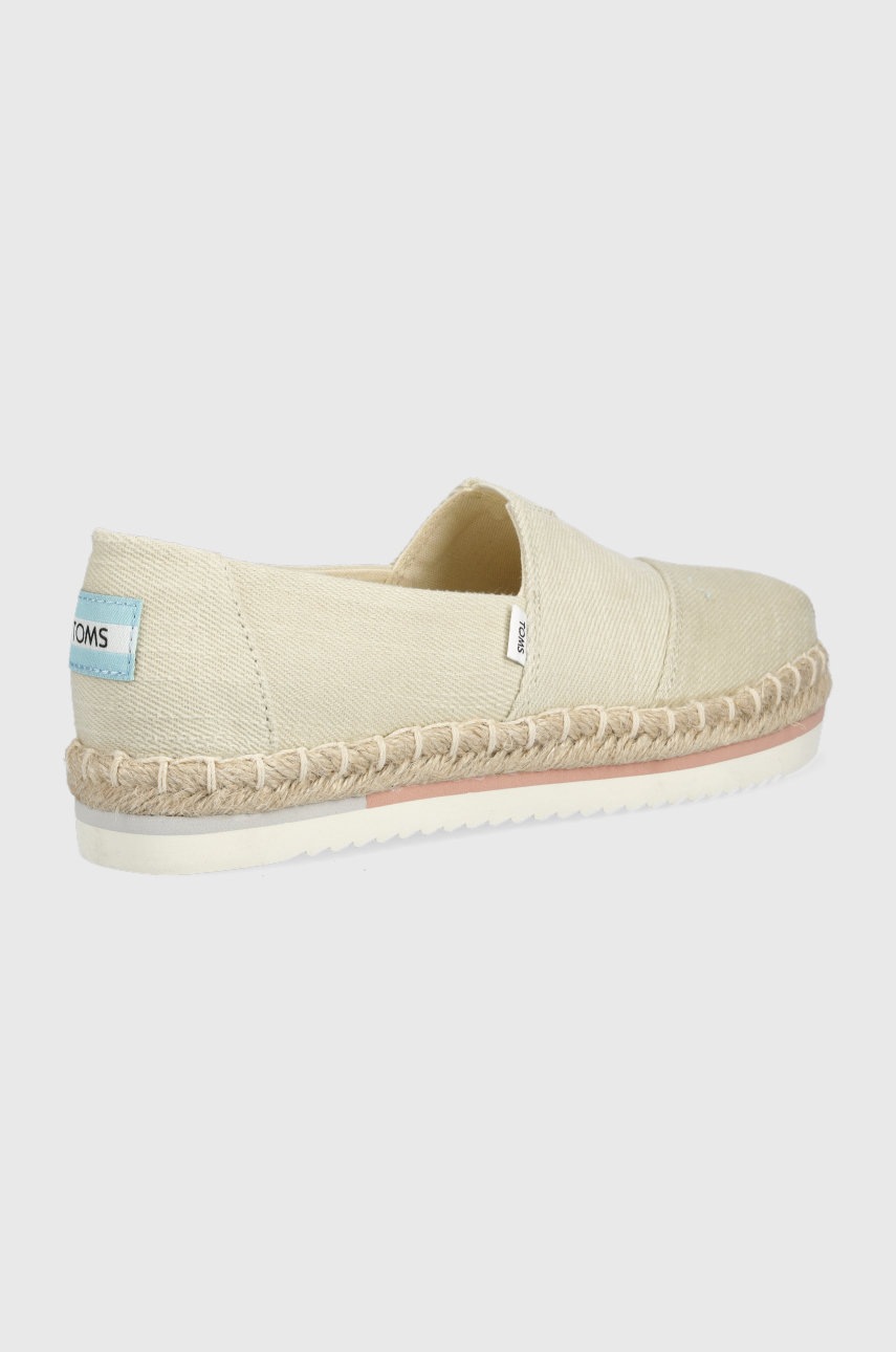 

Еспадрилі Toms Alpargata Platform Rope колір бежевий