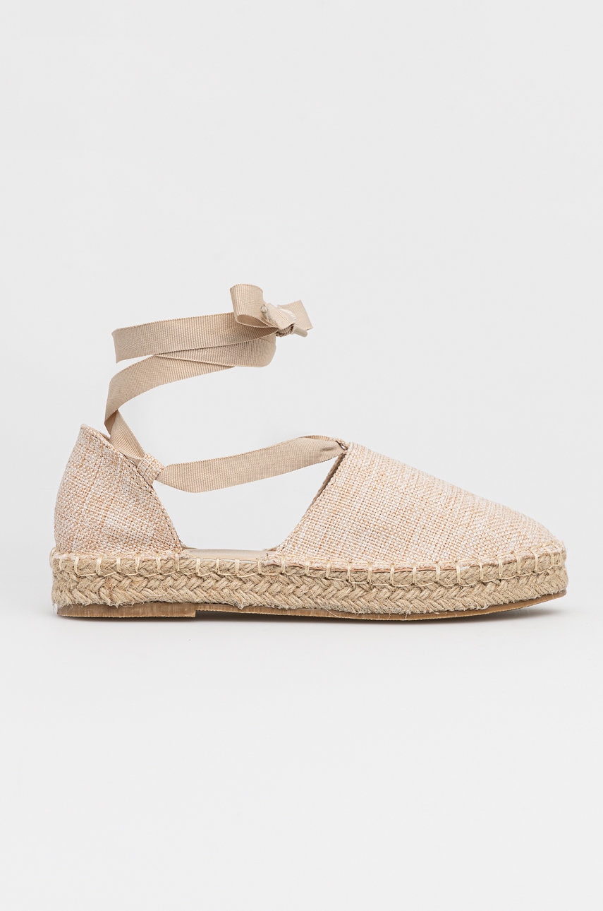Truffle collection espadrile mash culoarea bej