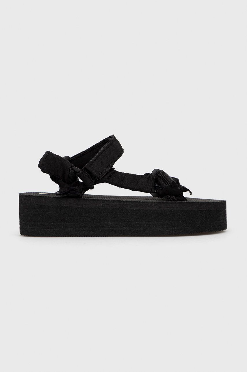 Truffle Collection sandały Trek damskie kolor czarny na platformie