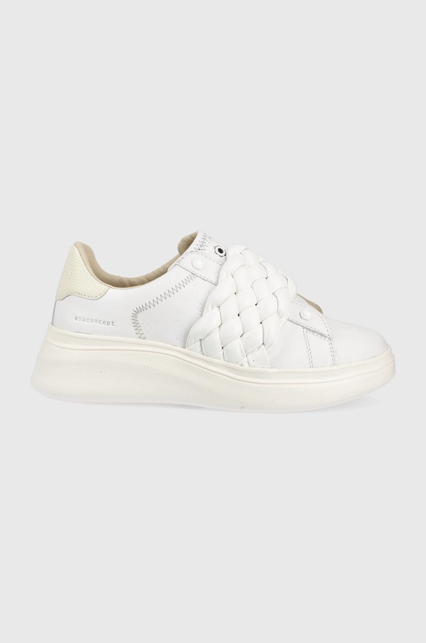 MOA Concept pantofi Double Gallery culoarea alb alb