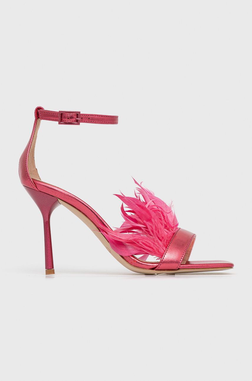 E-shop Kožené sandály Liu Jo Camelia Leonie Hanne fialová barva