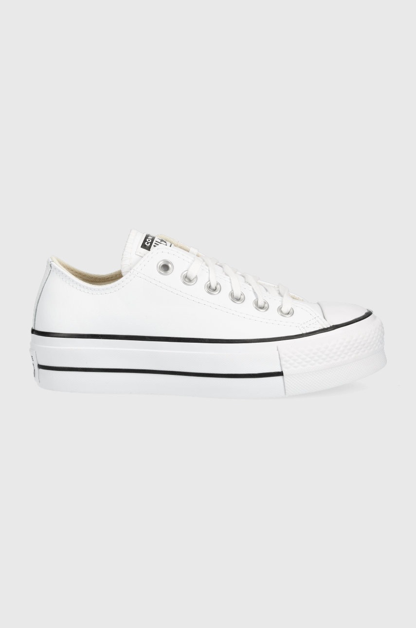 

Кожени кецове Converse дамско в бяло, Бял