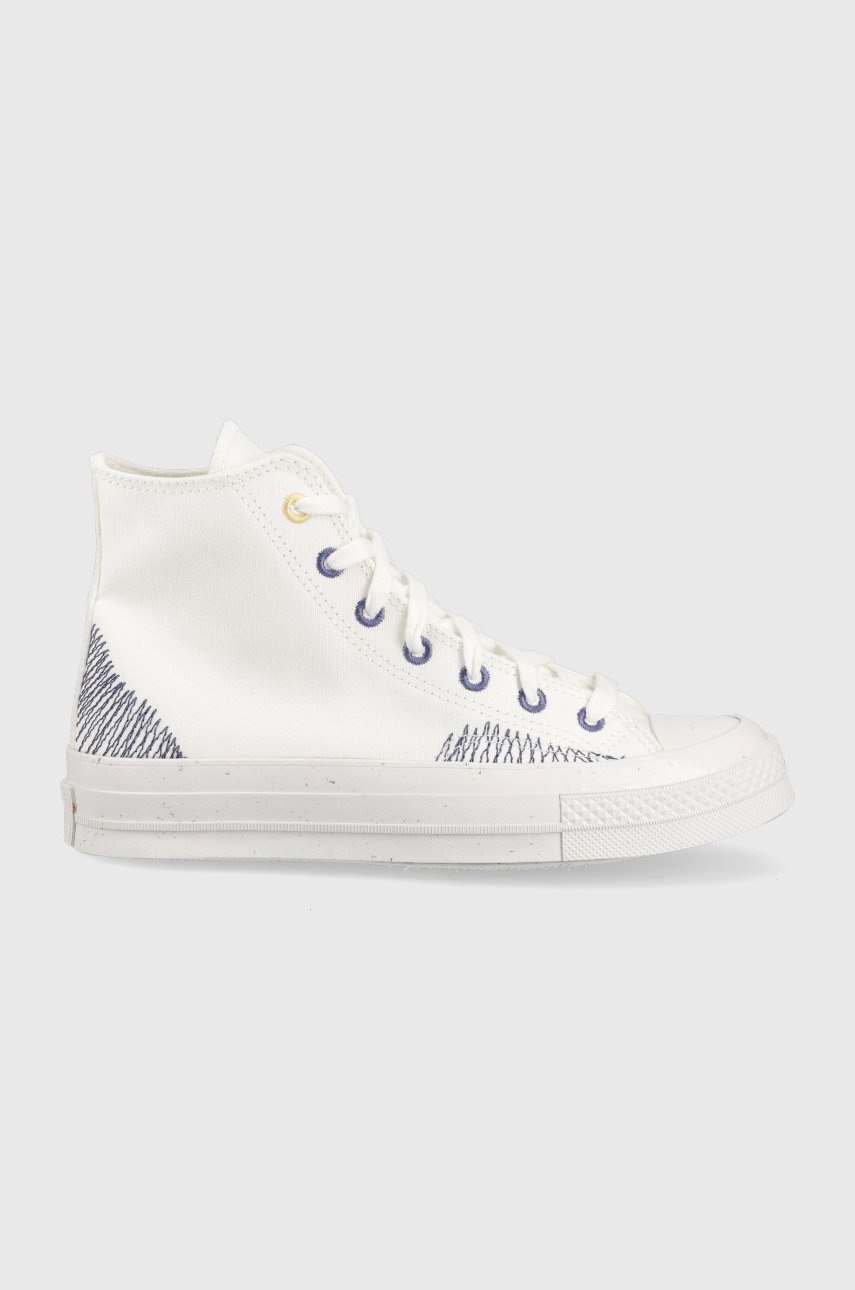 Converse teniși Chuck 70 femei, culoarea alb A00408C-WHITE