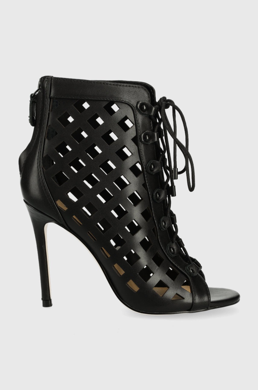 

Кожени сандали Guess Abriele в черно, Черен