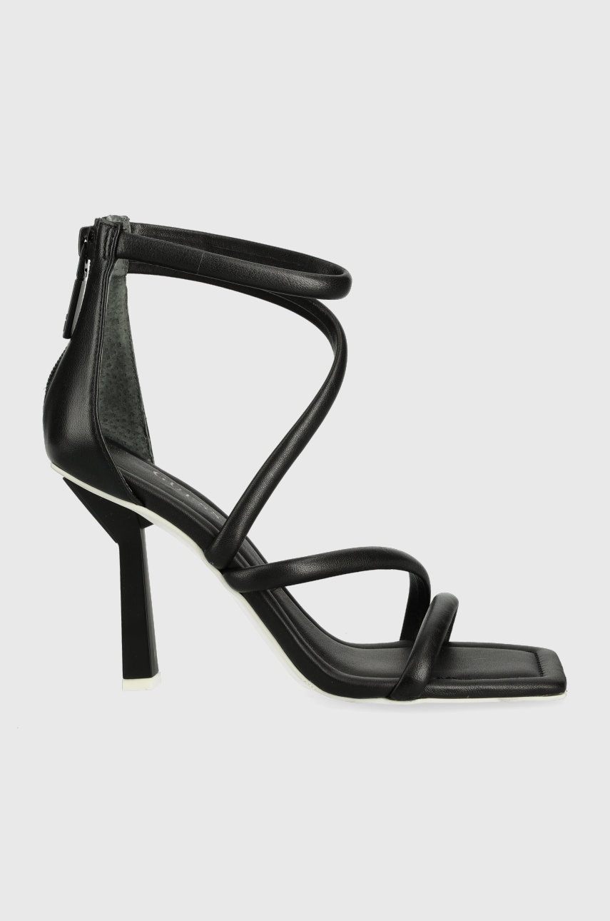 

Шкіряні сандалі Guess Leance колір чорний