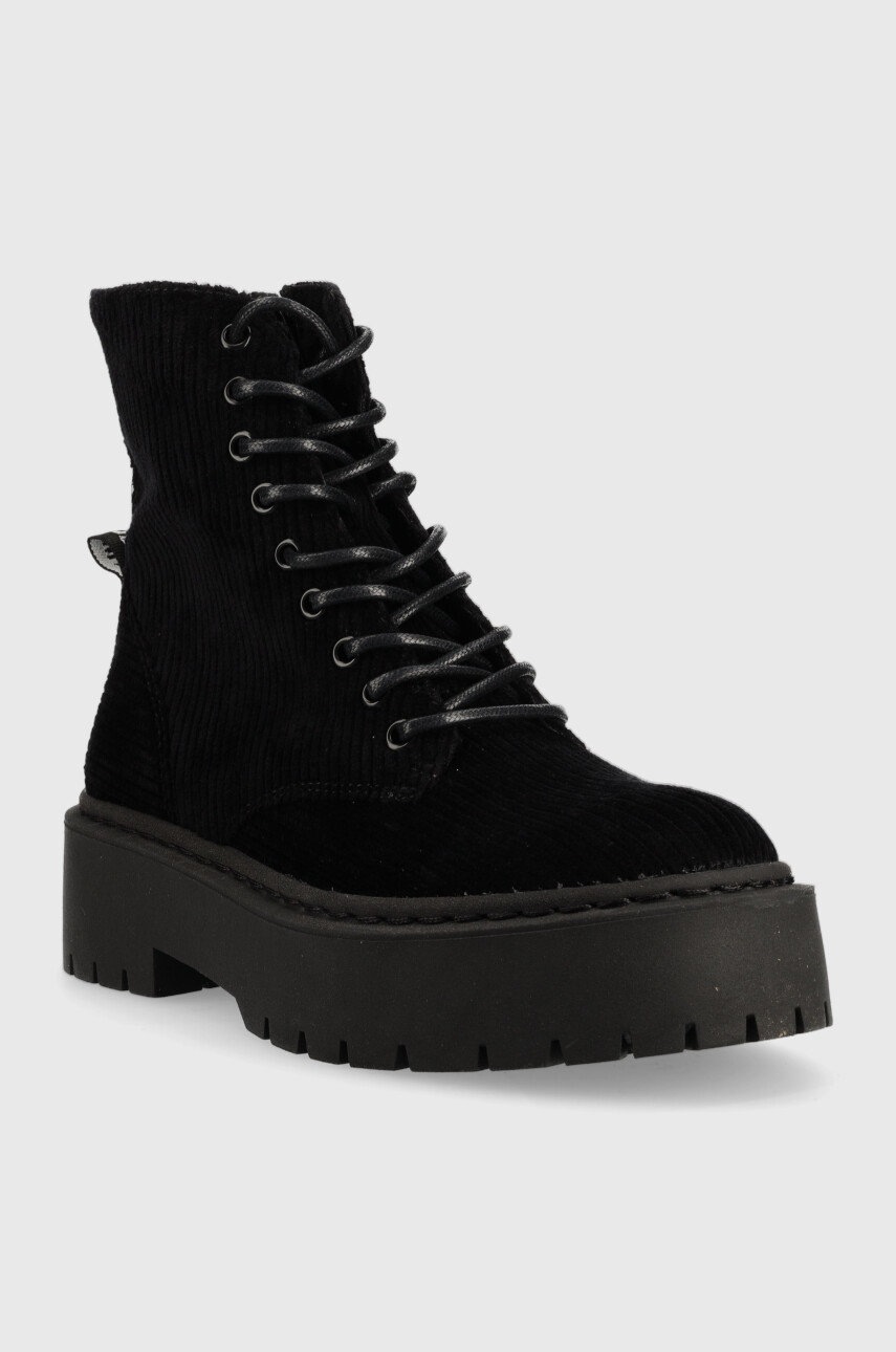 

Черевики Steve Madden Skylar жіночі колір чорний на плоскому ходу