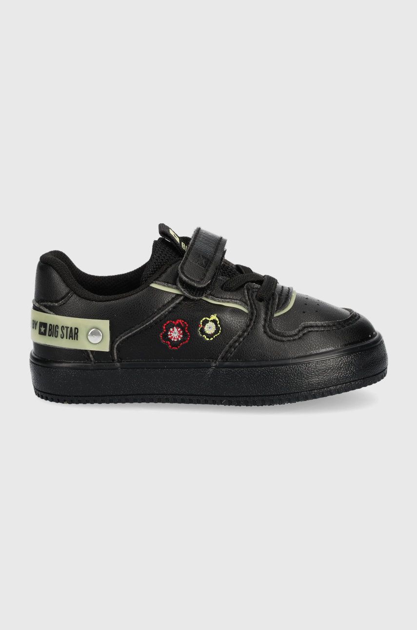 Dětské sneakers boty Big Star černá barva - černá -  Svršek: Umělá hmota Vnitřek: Textilní