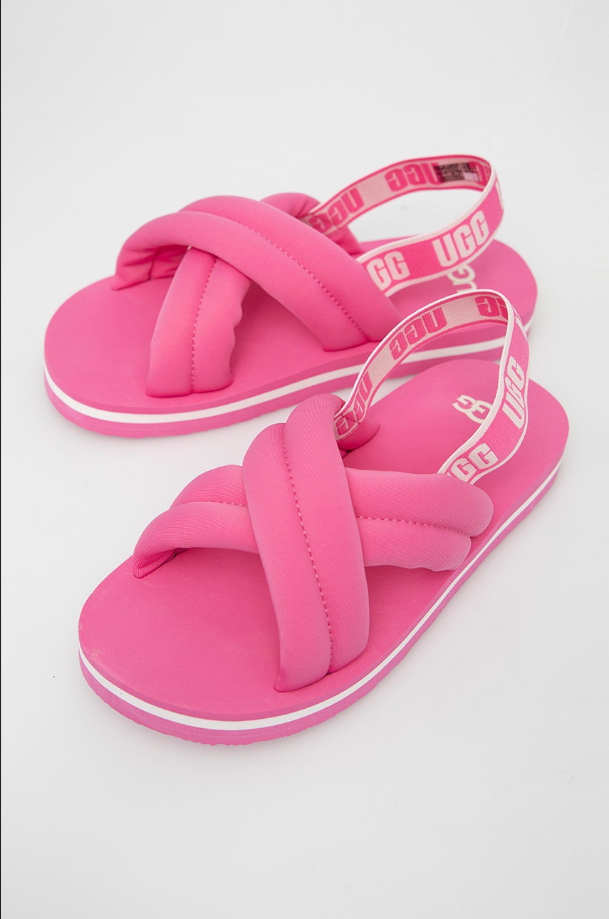 

Дитячі сандалі UGG Everlee колір рожевий