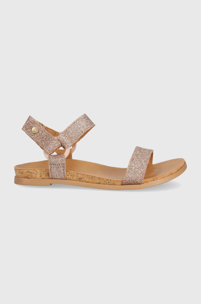 Ugg sandale copii rynell culoarea auriu