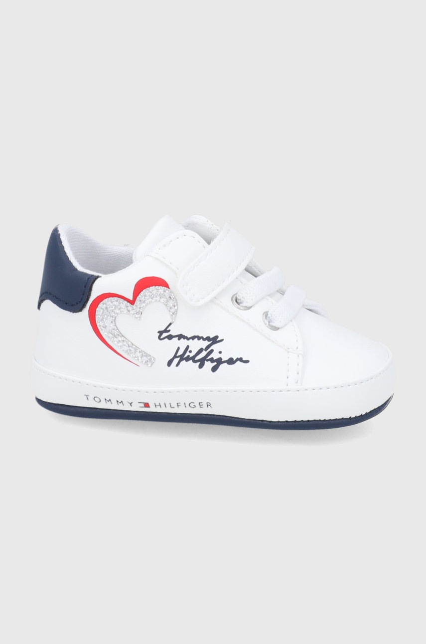 

Бебешки обувки Tommy Hilfiger в бяло, Бял