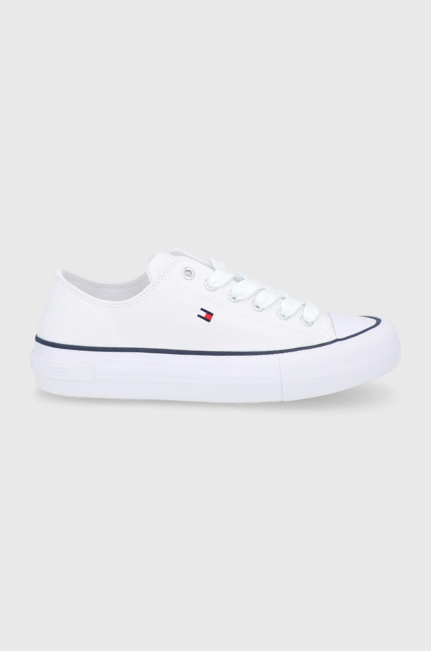 

Детски ниски кецове Tommy Hilfiger в бяло, Бял