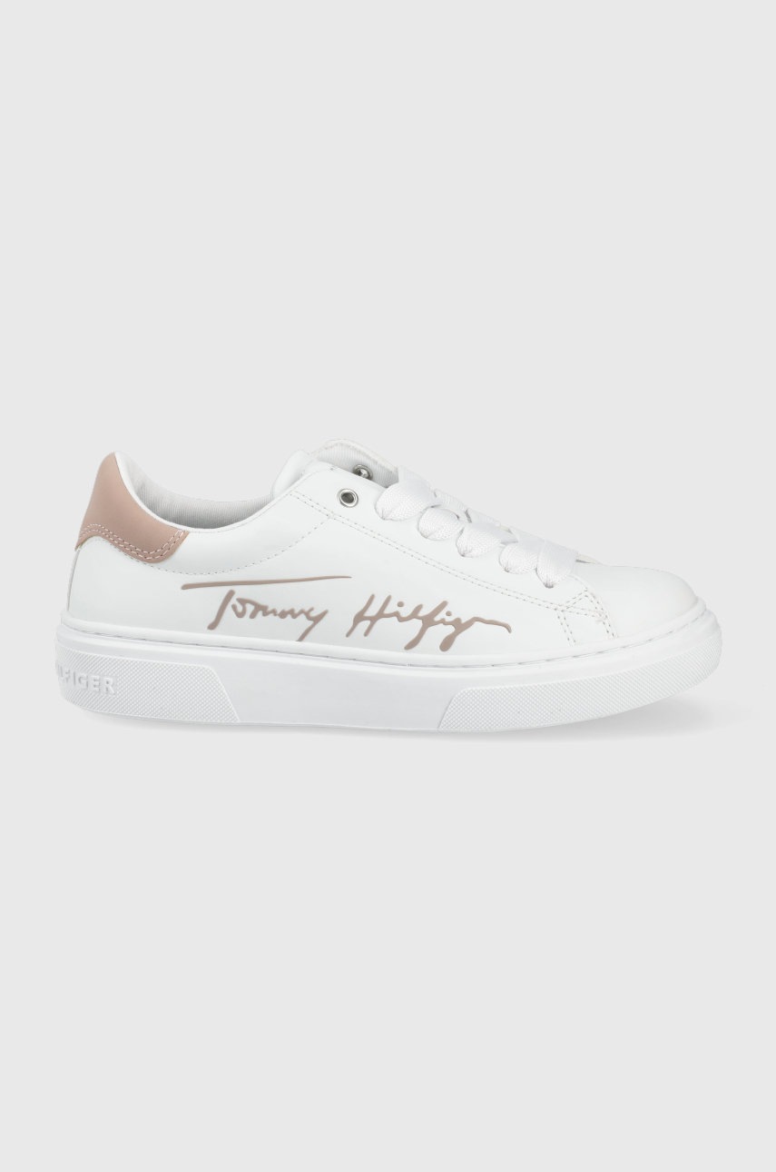 

Детски маратонки Tommy Hilfiger в бяло, Бял