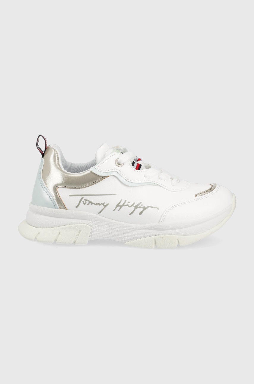 

Детски маратонки Tommy Hilfiger в бяло, Бял