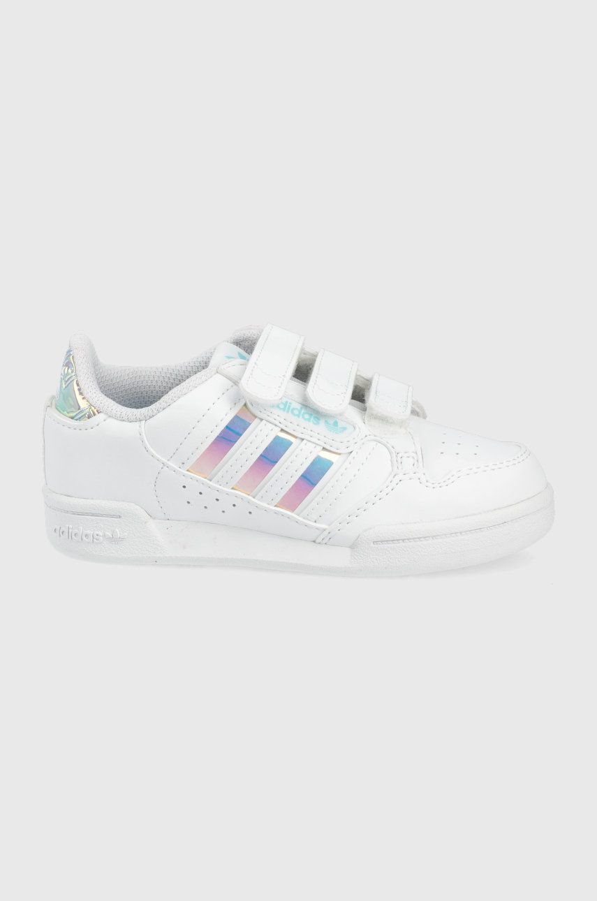 Dětské sneakers boty adidas Originals Continental 80 GZ3257 bílá barva - bílá -  Svršek: Umělá 