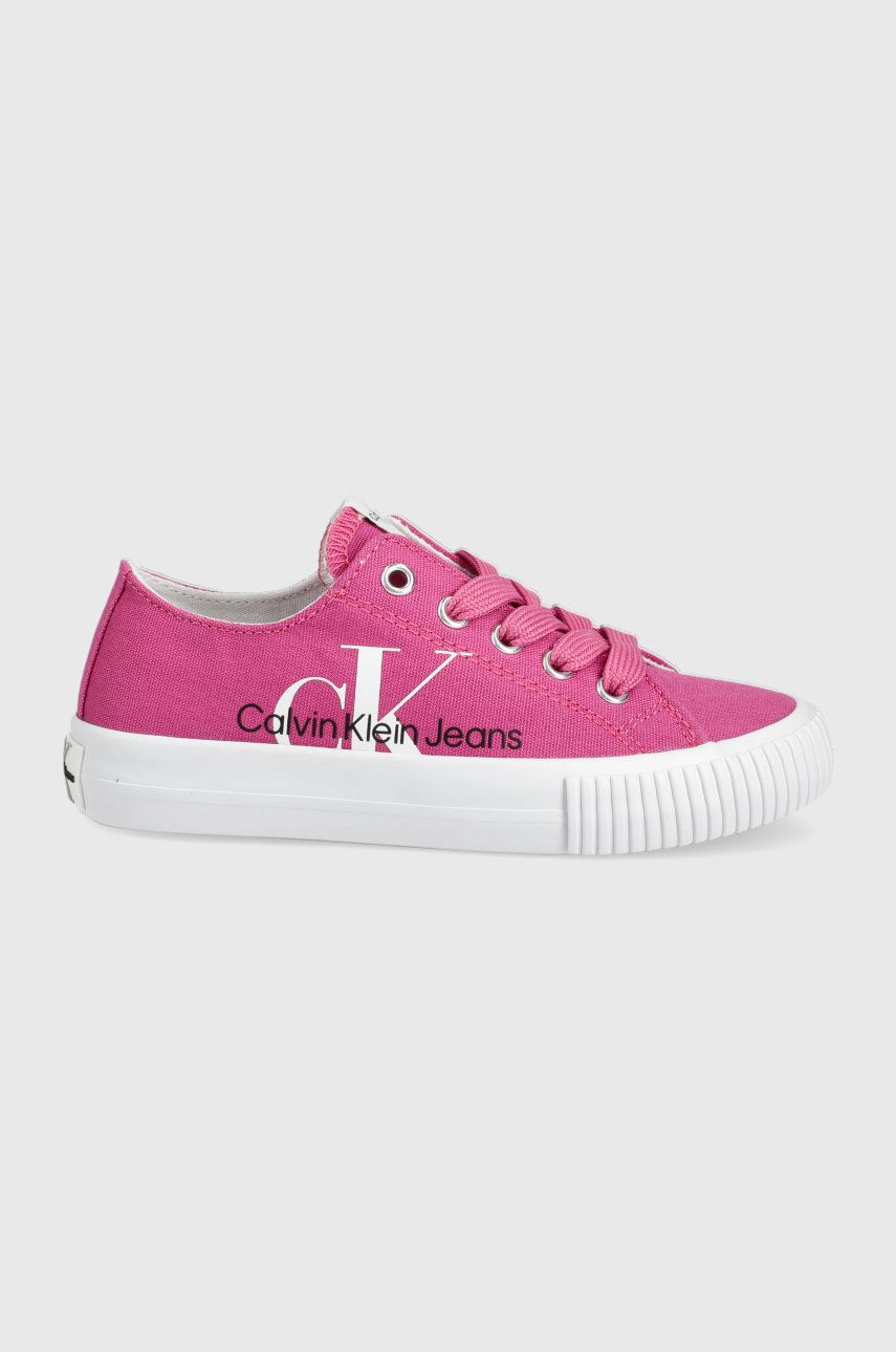 Calvin Klein Jeans tenisówki dziecięce V3A9.80187. kolor różowy