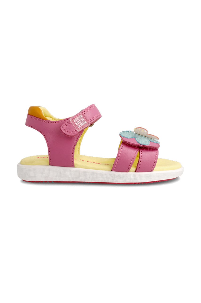 Agatha ruiz de la prada sandale din piele pentru copii culoarea roz