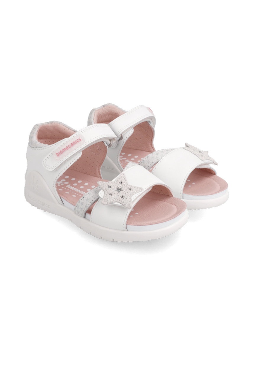 Детские кожаные сандалии Biomecanics цвет белый Детские кожаные сандалии Biomecanics цвет белый