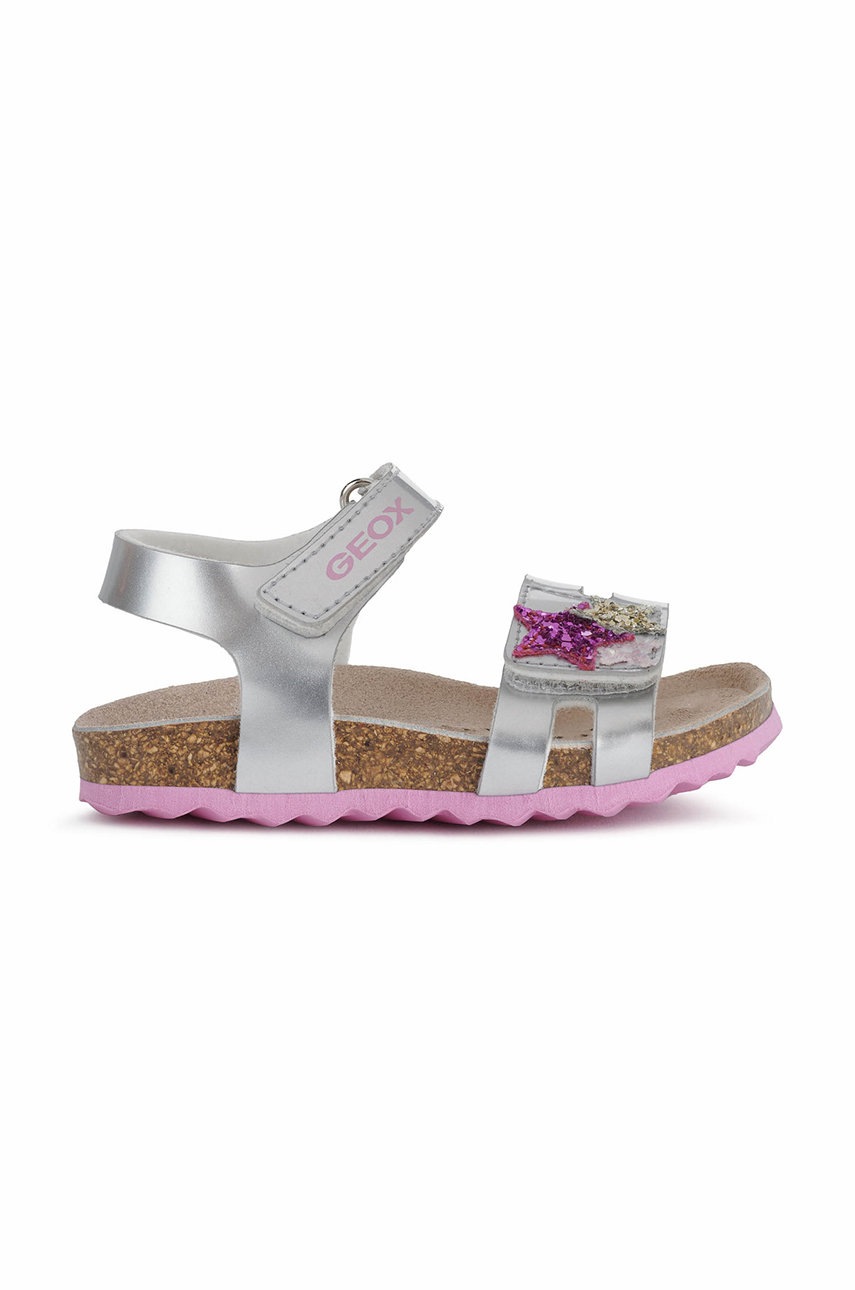 

Детски сандали Geox в сребристо, Сребърен