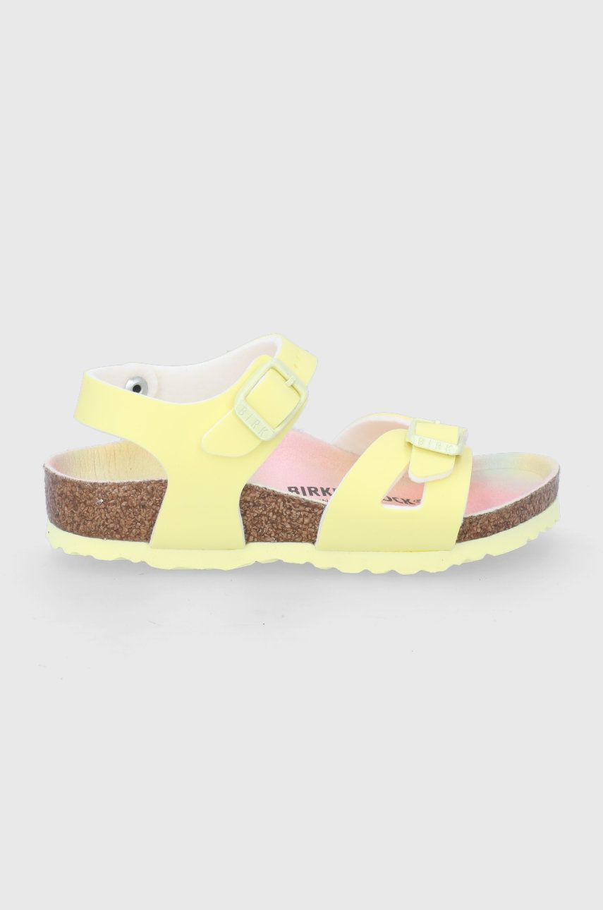 Levně Dětské sandály Birkenstock žlutá barva