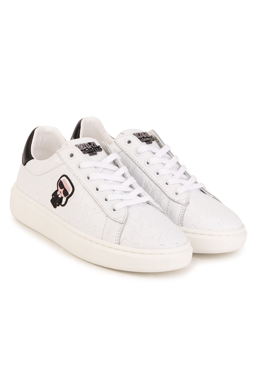 

Детски кожени обувки Karl Lagerfeld в бяло, Бял