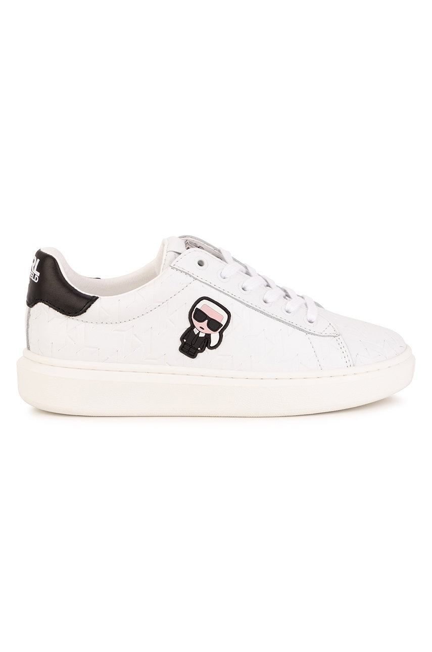 

Детские кожаные кроссовки Karl Lagerfeld цвет белый