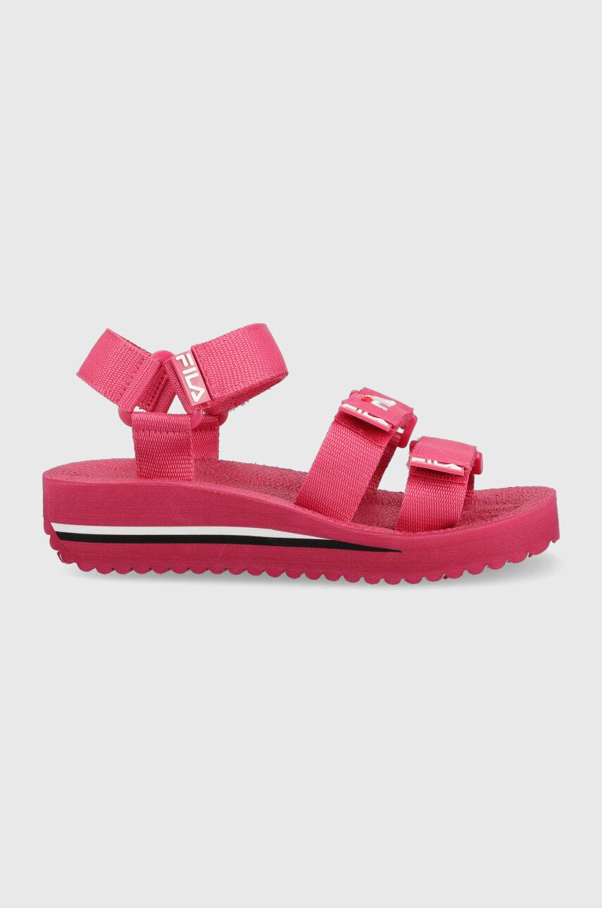 Dětské sandály Fila růžová barva - růžová -  Svršek: Textilní materiál Vnitřek: Umělá hmot
