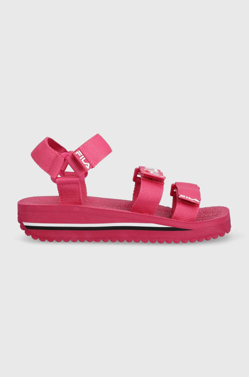 Levně Dětské sandály Fila růžová barva