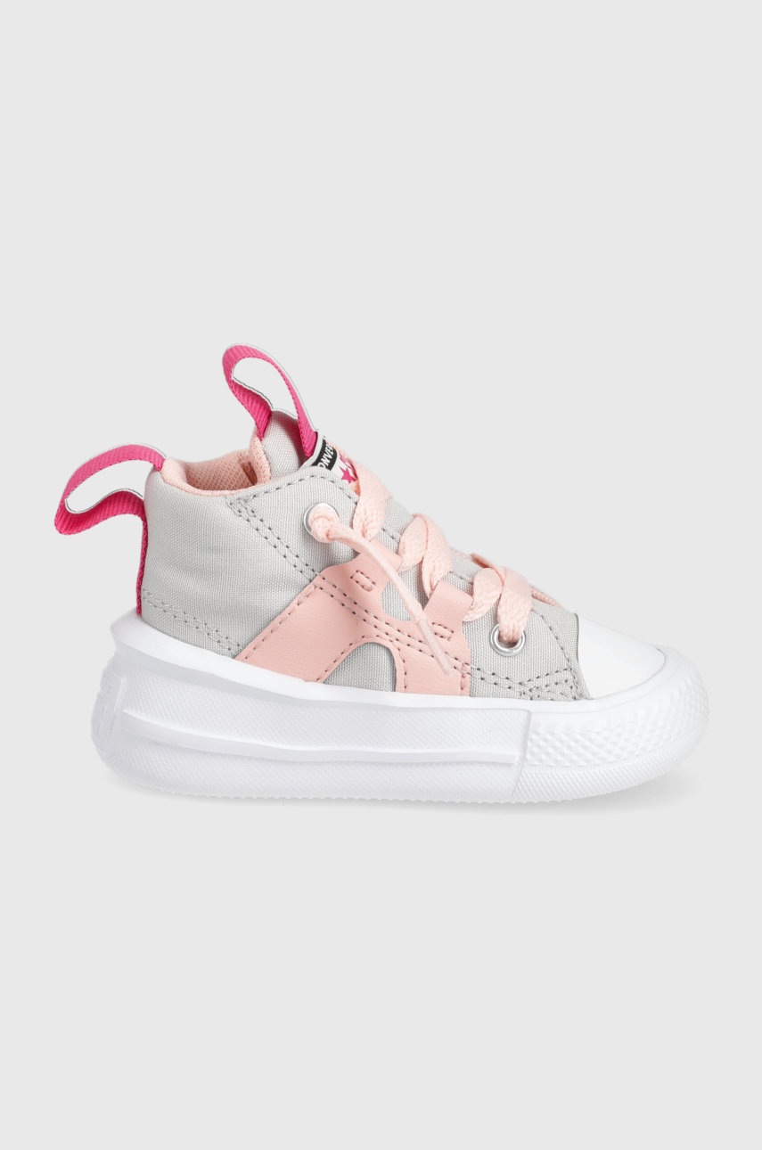 

Детски високи кецове Converse в сиво, Сив