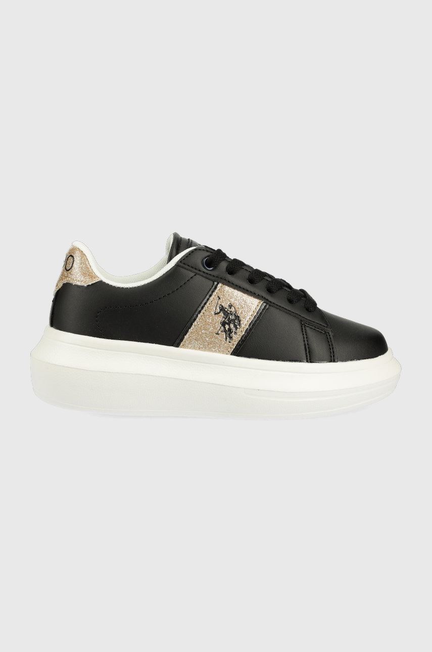 

Детски маратонки U.S. Polo Assn. в черно, Черен