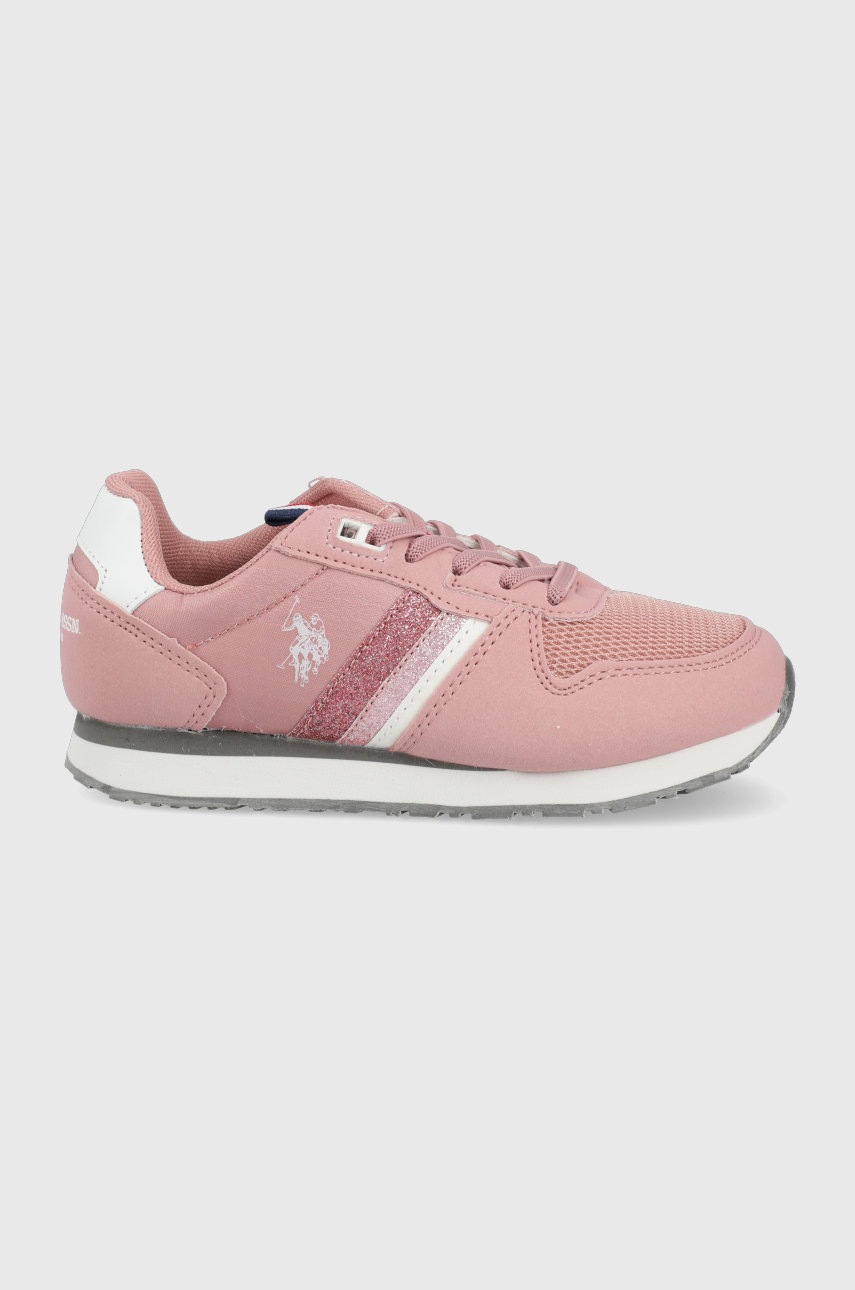 

Детски маратонки U.S. Polo Assn. в розово, Розов