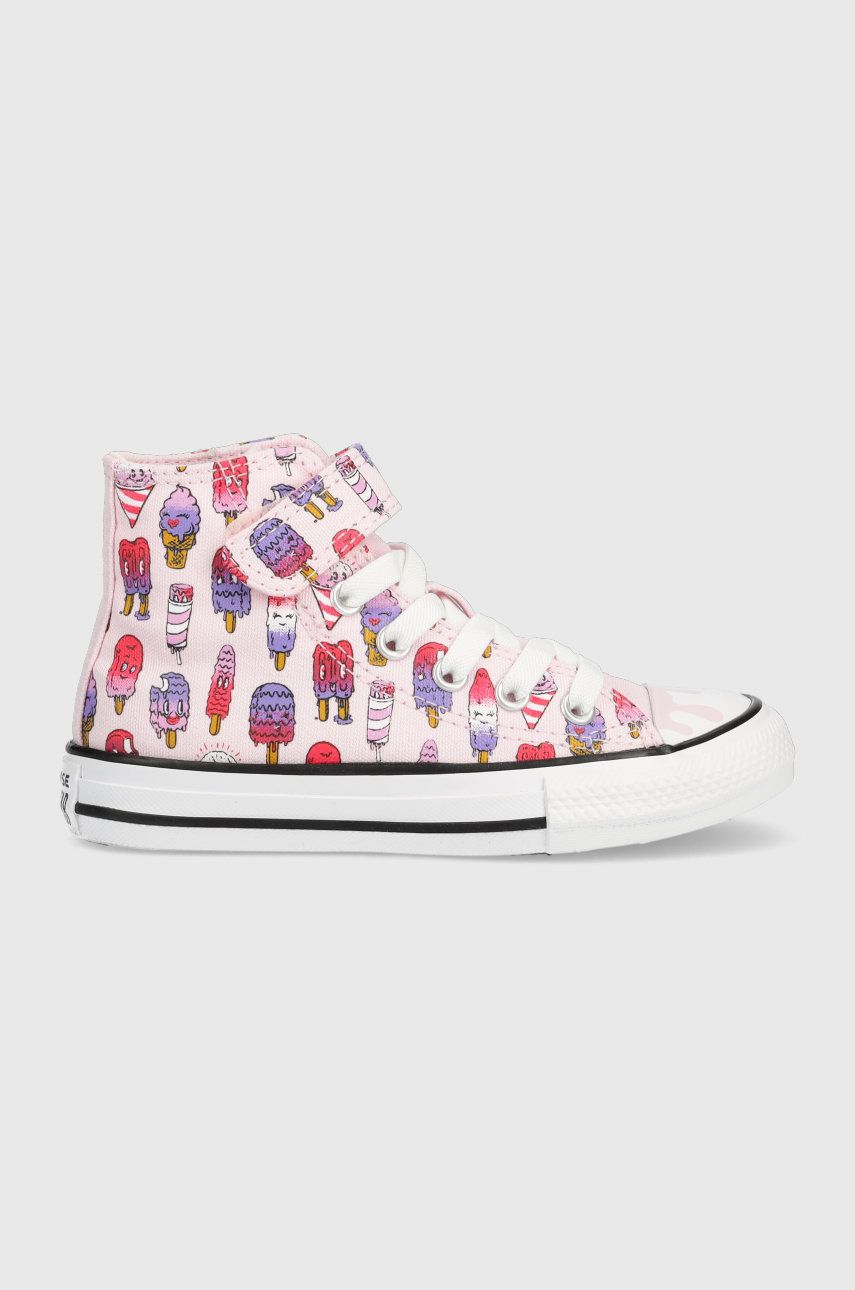 Converse trampki dziecięce Chuck Taylor All Star 1v Sweet Scoops kolor różowy