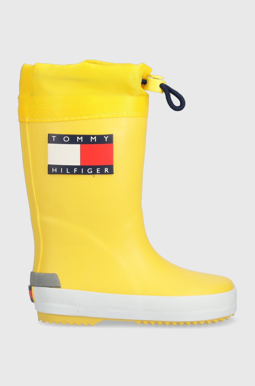 

Детски гумени ботуши Tommy Hilfiger в жълто, Жълт