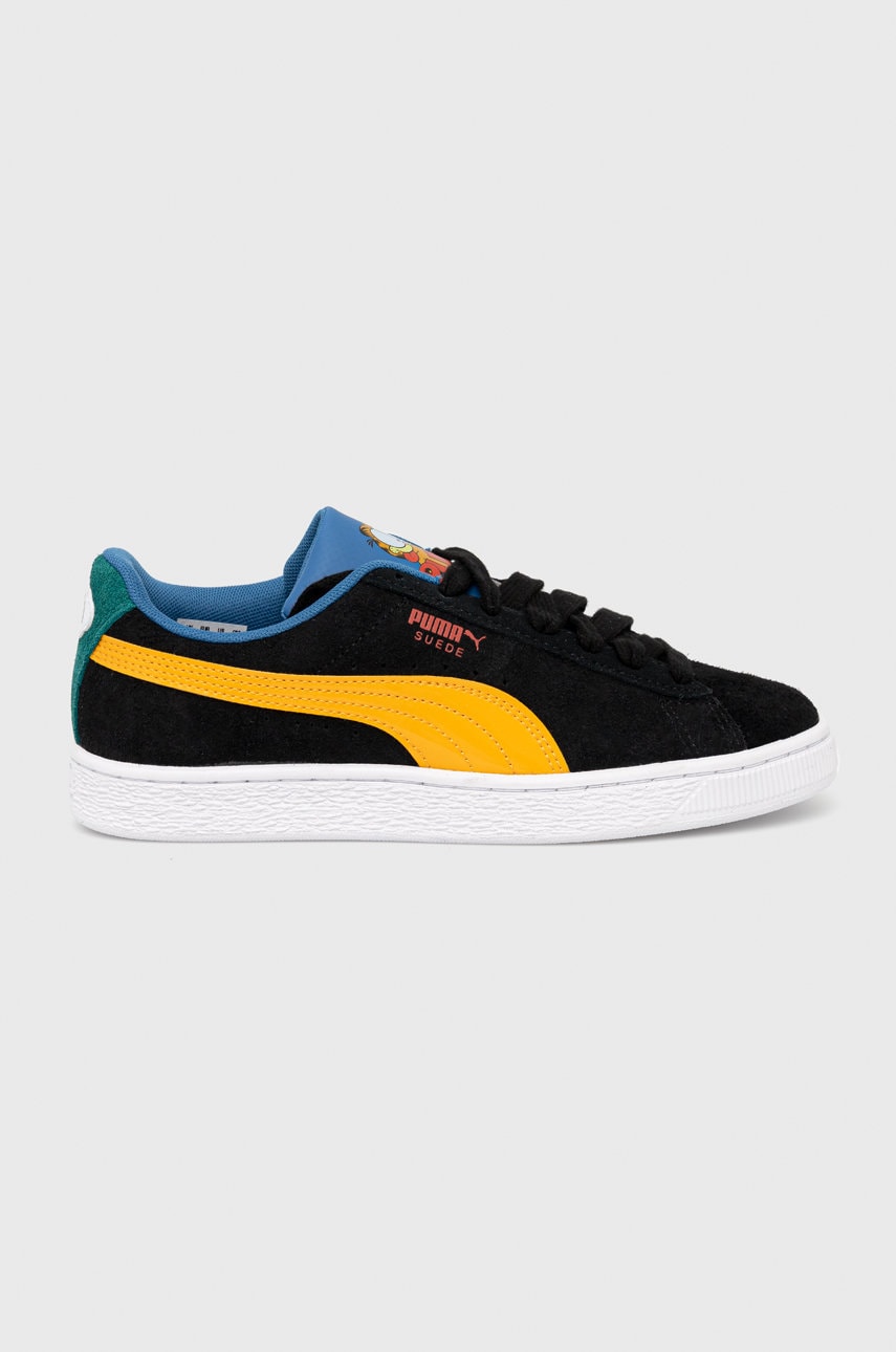 Puma sneakers de piele întoarsă pentru copii suede garfield jr culoarea negru