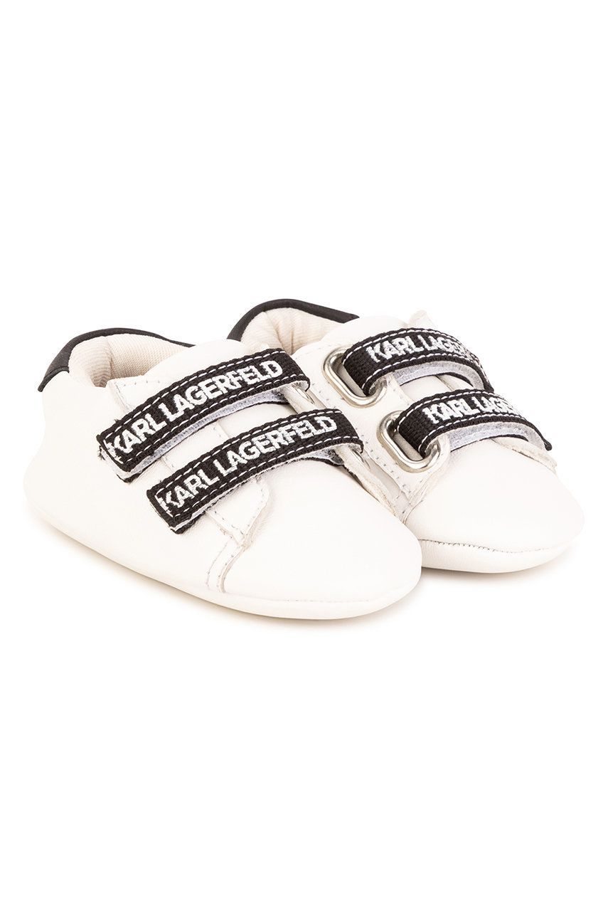 Karl Lagerfeld pantofi pentru bebelusi culoarea alb answear.ro