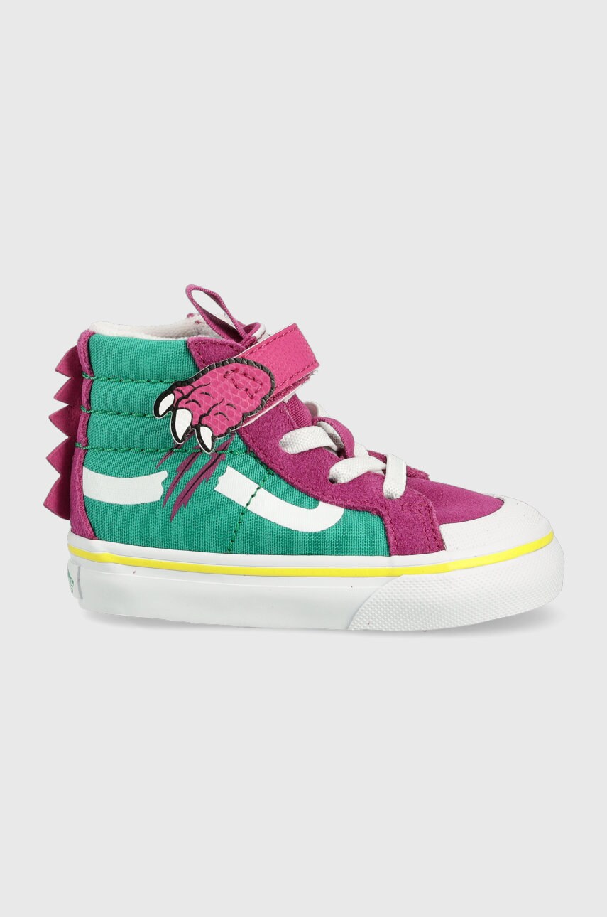 

Детски високи кецове Vans в зелено, Зелен