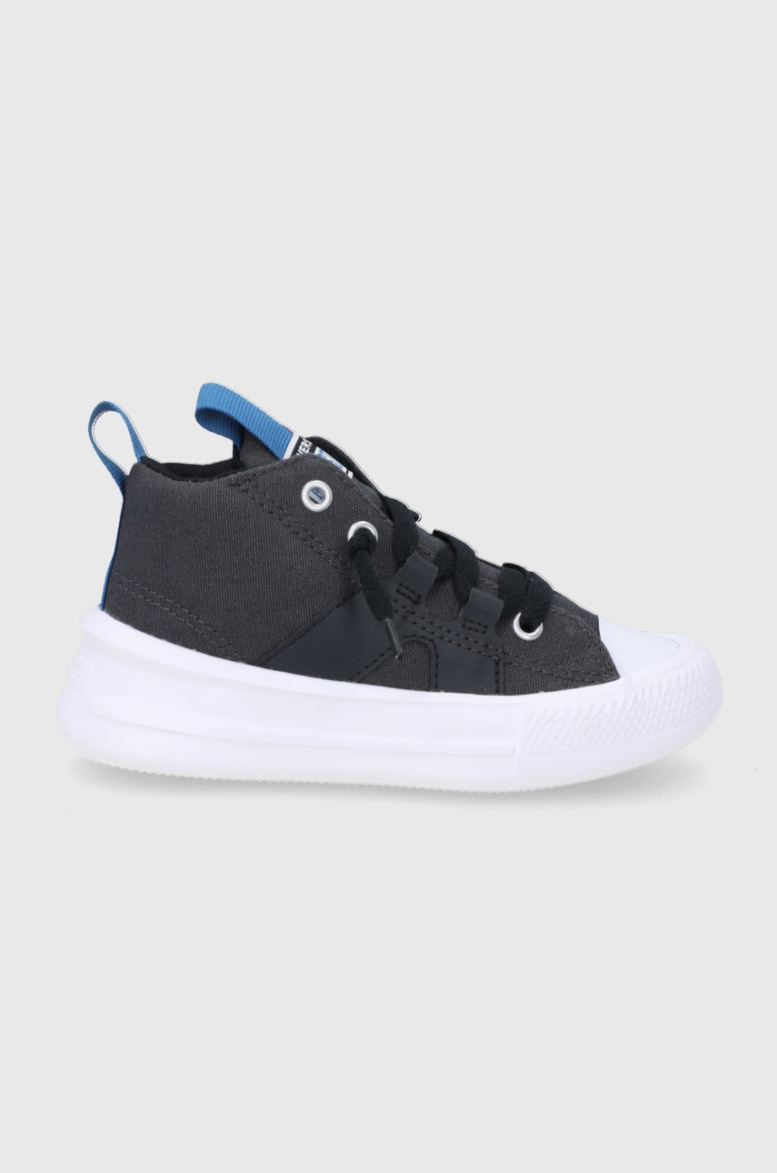 

Детски високи кецове Converse в черно, Черен