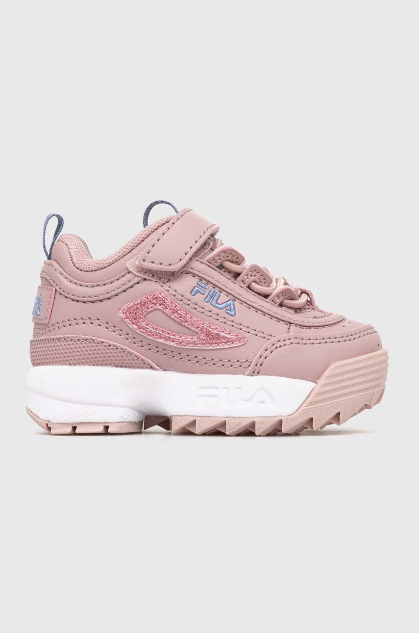 E-shop Dětské sneakers boty Fila růžová barva