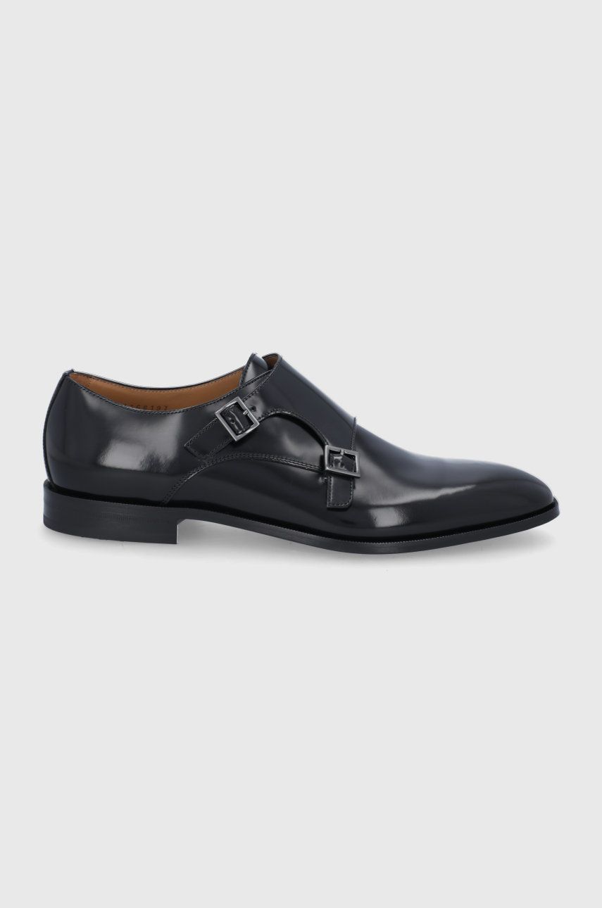 Boss Pantofi de piele bărbați, culoarea negru answear.ro imagine noua 2022
