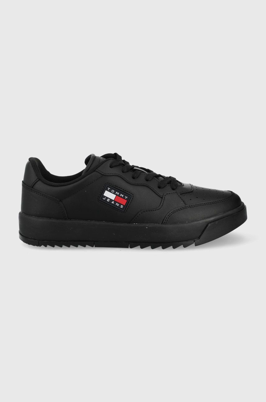 Sneakers boty Tommy Jeans černá barva - černá -  Svršek: Umělá hmota