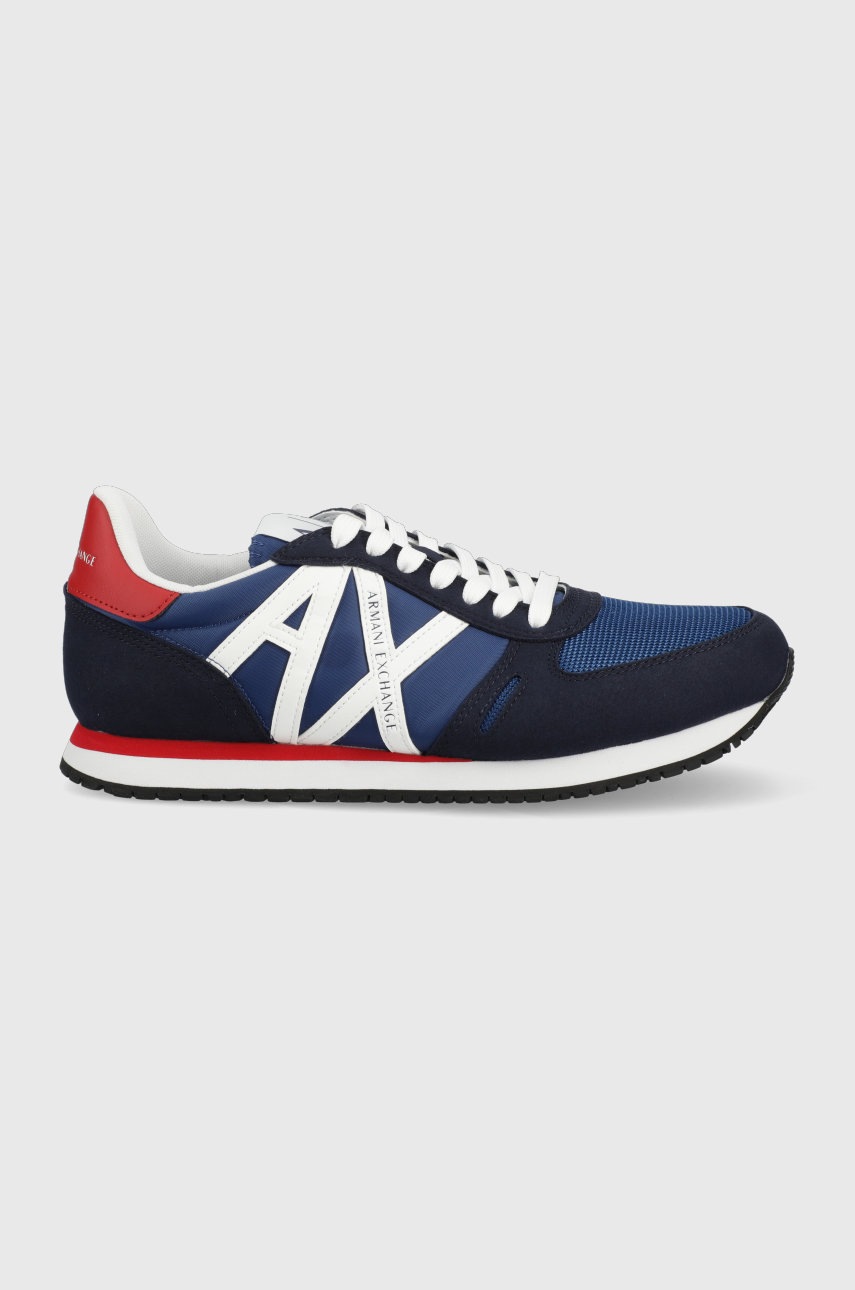 Armani exchange sneakers culoarea albastru marin