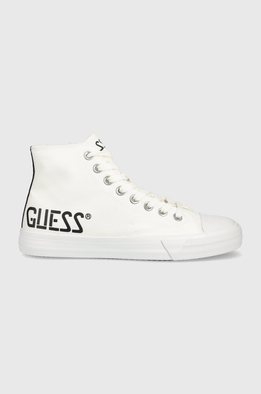 

Високи кецове Guess Ederle в бяло, Бял