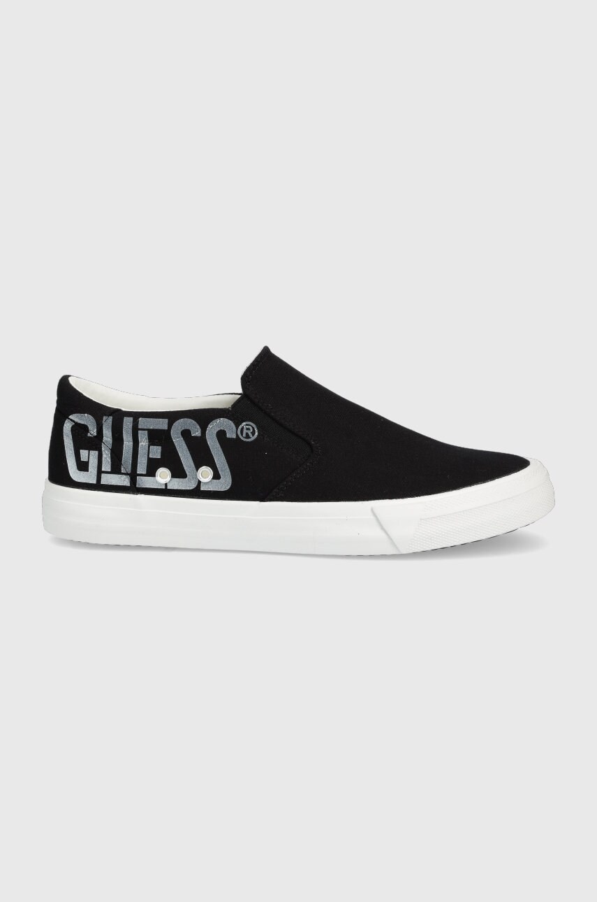 

Ниски кецове Guess Ederle в черно, Черен